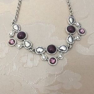 Brighton Pastille Burgundy Pearl/Crystal Necklace